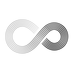 Foto auf Acrylglas F1 lines road tyre marks infinity icon vector illustration eps 