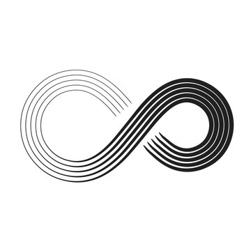 lines road tyre marks infinity icon vector illustration eps 