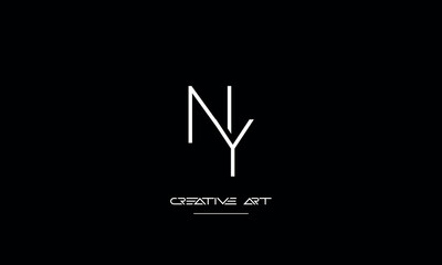 Fototapeta YN, NY, Y, N abstract letters logo monogram obraz