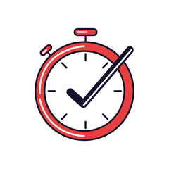 PNG image red clock icon with transparent background