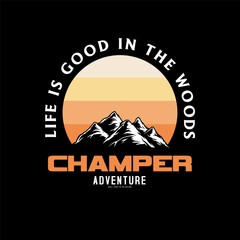 Tshirt Design outdor adventure hiking