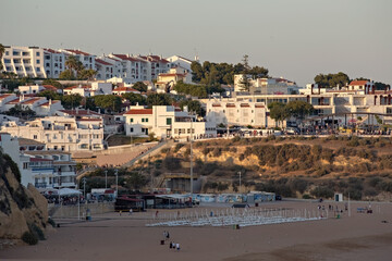 Albufeira beach aerial view (Praia do Peneco), Southern Portugal