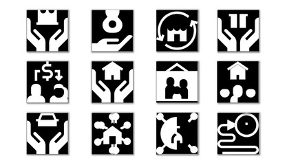 set of icons of people - obrazy, fototapety, plakaty