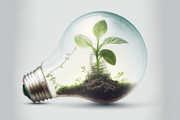 Bulb with Sprout Inside generative ai