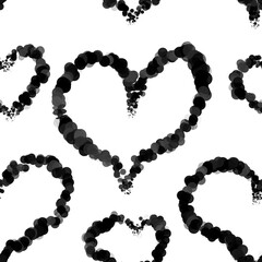 necklace made of stones seamless abstract pattern background fabric design print wrapping paper digital illustration texture wallpaper with hearts 