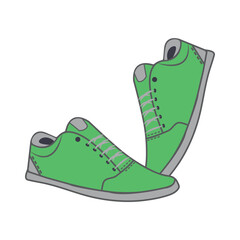 Creative  shoes vector art  illustration.