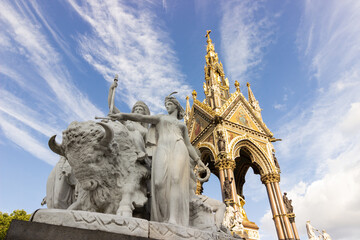 Fototapeta na wymiar Albert Memorial statue in London England