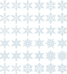 雪の結晶のセット