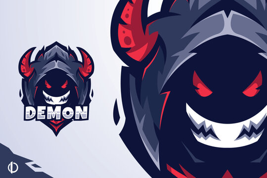 Demon - Mascot & Esport logo template, All elements in this template are editable
