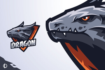 Dragon - Mascot & Esport logo template, All elements in this template are editable
