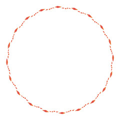 赤色の円形フレーム素材