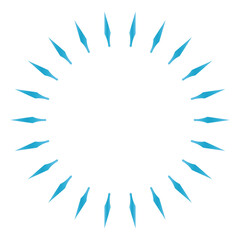 青色の円形フレームの素材