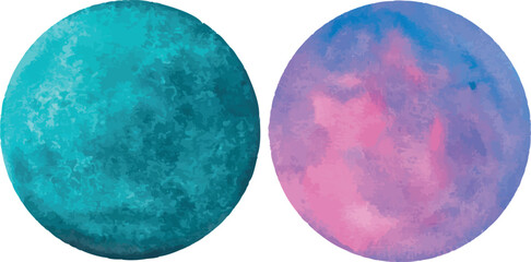 Planets realistic transparent set with planets isolated vector illustration. Planets, stars, comet, moon clipart isolated. © nadia.art.design