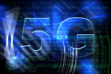 5G Wireless internet connection Communication Mobile Technology background