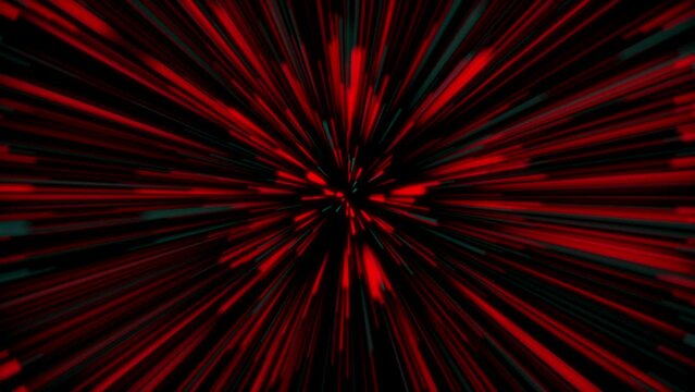 Animated red color optical fiber rays speedily running motion graphics. rs_510
