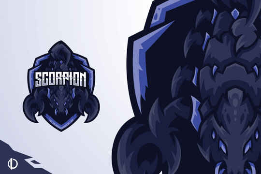 Scorpion - Mascot & Esport logo template, All elements in this template are editable