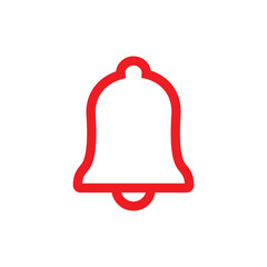 Bell red icon vector illustration symbol
