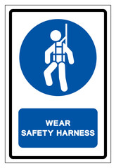Wear Safety Harness Symbol Sign ,Vector Illustration, Isolate On White Background Label. EPS10