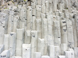 Close-up of basalt rock formations, Iceland