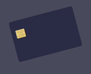 Here is a generic blank credit card with text area, copy space 