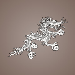 Dragon from the flag of Bhutan