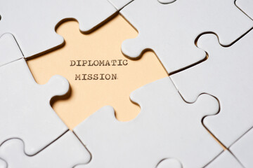 Fototapeta premium Diplomatic mission concept view