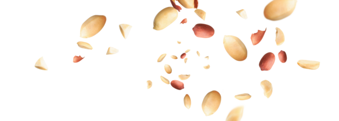 air peanut.ingredient nut isolated.macro peanut butter healthy food.half nut png.banner size.background