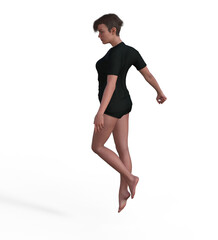 Girl with black shirt