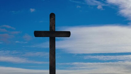 A Easter cross on the nature background
