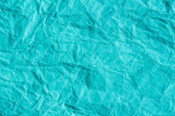 Blue paper texture. Crumple paper background.