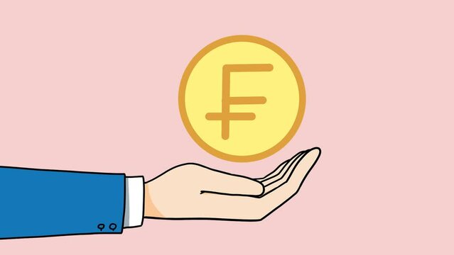 Finance icon income Franc currency safety of savings