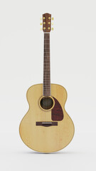 Fototapeta premium 3D Rendering Classic Guitar on White Background