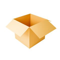 Packaging box isolated on white background, 3d render illustration 2023