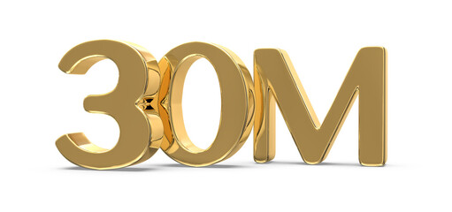 Number 3D Gold 3D Render