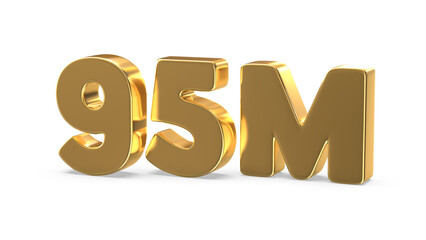Number 3D Gold 3D Render