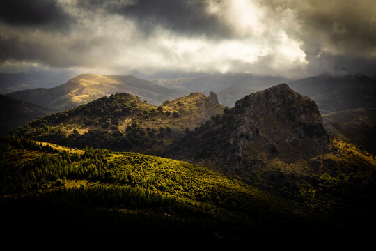 storm in the mountains of sardinia