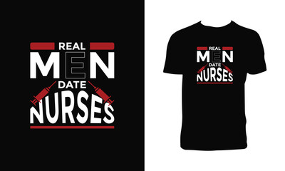 Nurse Typography Tee Design. 