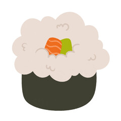 Kawaii sushi rolls sashimi