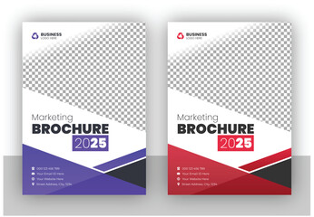 Corporate business annual report or brochure cover page design template