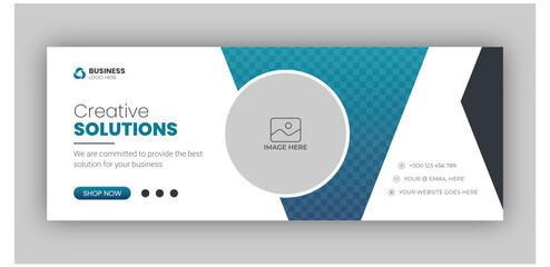 Digital marketing facebook cover web banner template