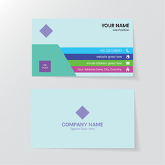 Multi Colored Business Card Design, Visiting Card Template, colorfull card