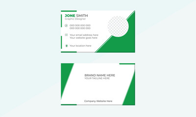 Business card design name and clean vector template.