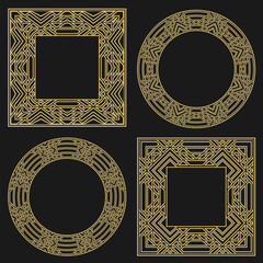 Circular decorative frames set.