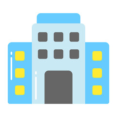 Hospital building vector design in modern style, easy to use icon - obrazy, fototapety, plakaty
