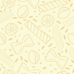 Linear pasta types repeating pattern