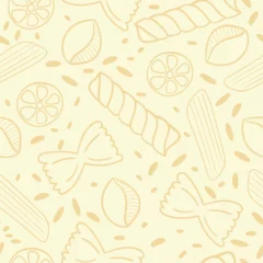 Gordijnen Linear pasta types repeating pattern © Kristina Yu