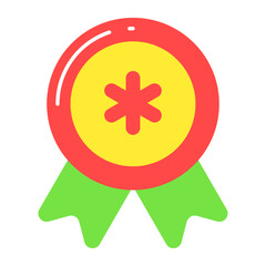 Medical reward in trendy style vector badge icon