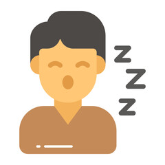 An icon of sleeping men vector design