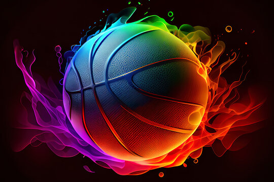 basketball player playing basketball. Generative Ai