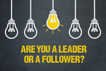 Are you a leader or a follower?	 - obrazy, fototapety, plakaty